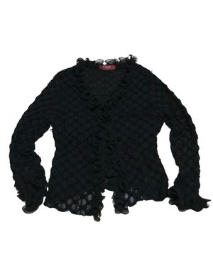 Outer Black ruffles mori kei cottagecore  gothic