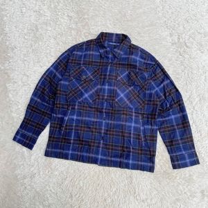 Frank Stone Check Plaid Shirt Kemeja Outer Boxy Fit