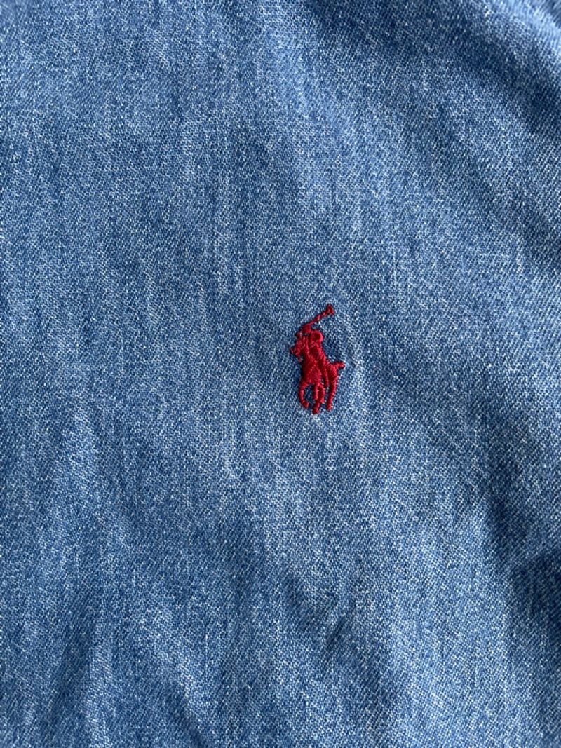 Vintage Kemeja Polo RL Denim, foto 5