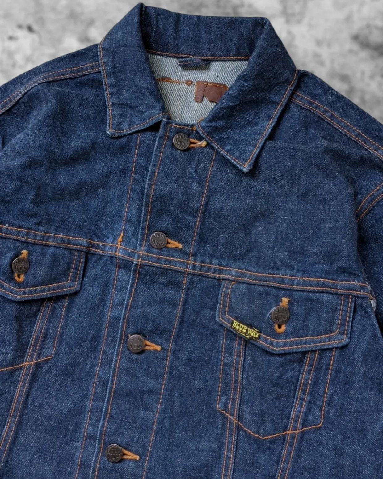 Biker Casual Denim jacket Pria blue, foto 2
