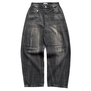 Japanese brand Streetwear Vintage Jeans Pria gray