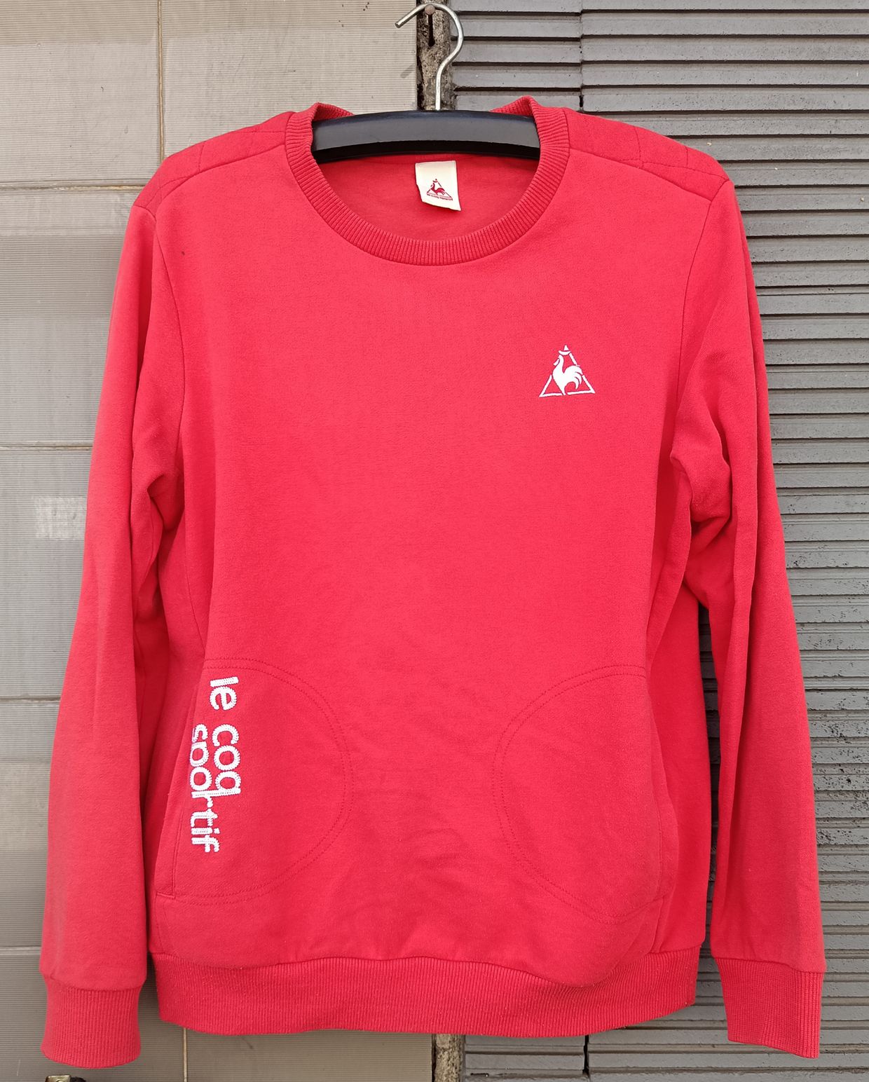 Le Coq Sportif Casual Fleece Pria red Preloved