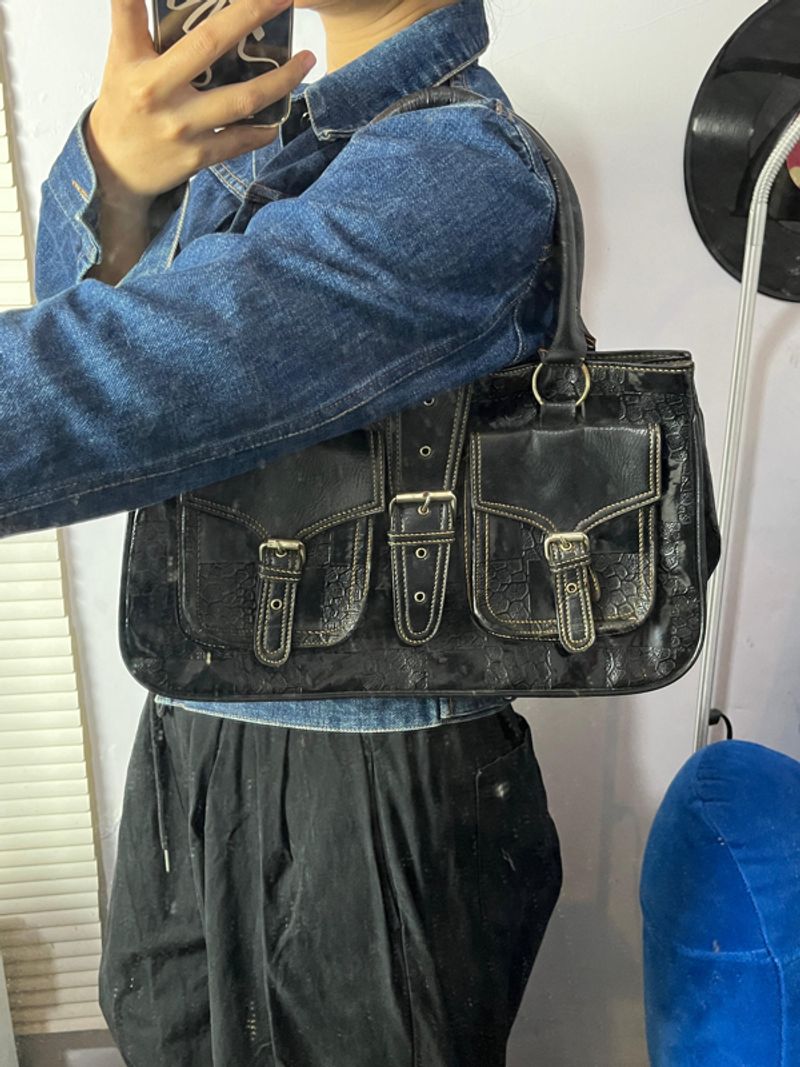 Black shoulder bag, foto 5