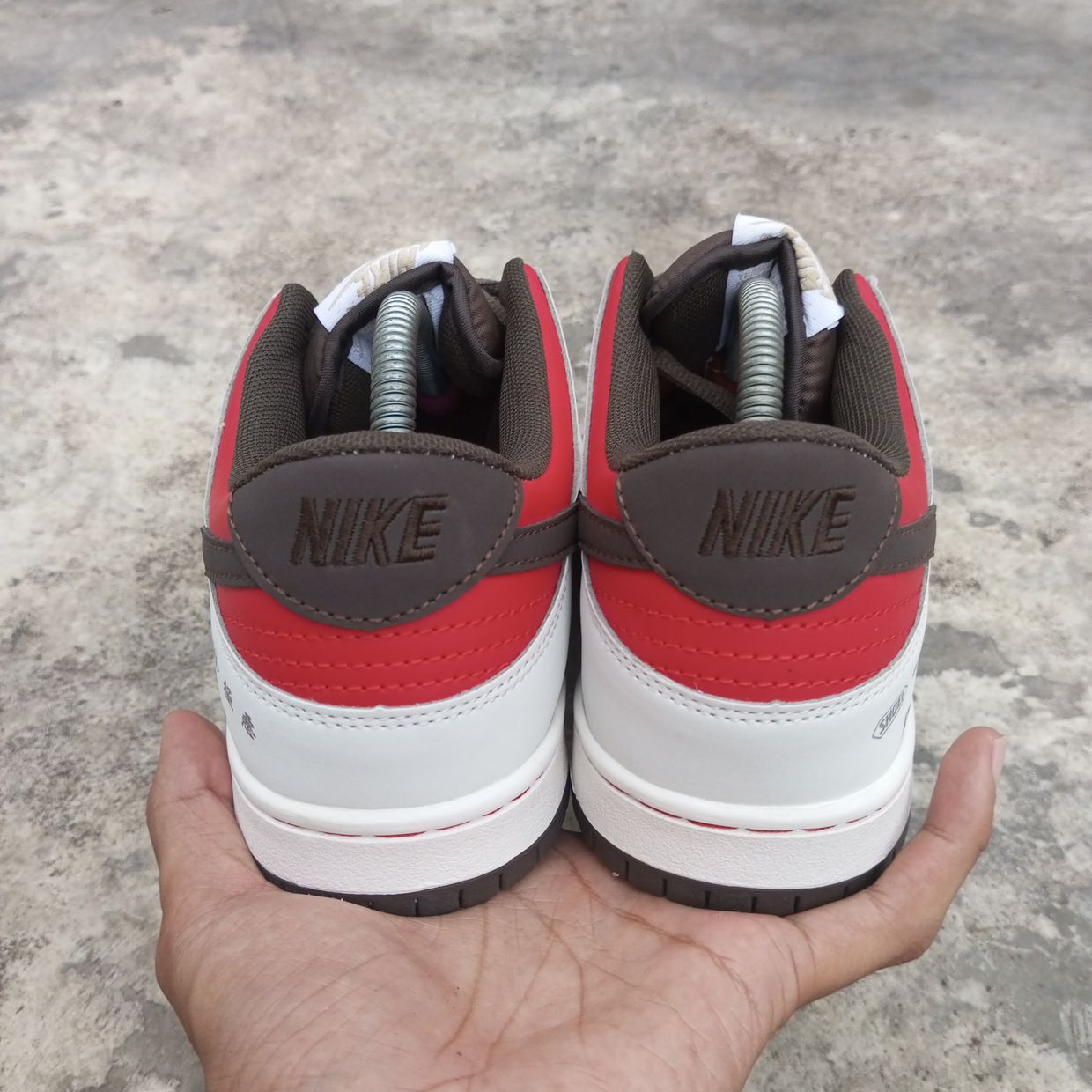 Nike Casual Sneakers Pria white red, foto 5