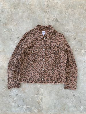 Kensie Jeans Leopard Pattern Jacket