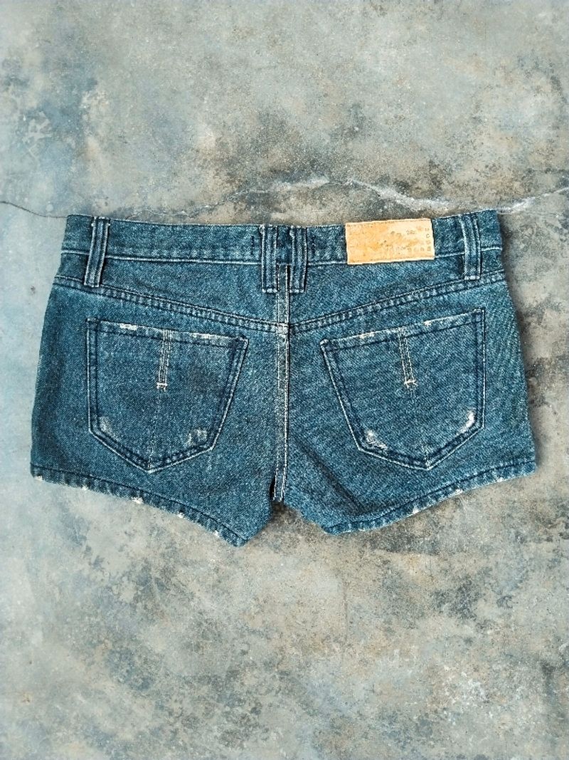 Kellan blue double layer distressed denim shorts, foto 6