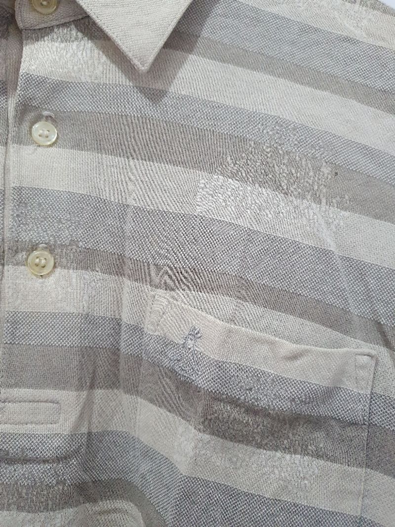 Kaos Kerah Strip Weathercock, foto 3