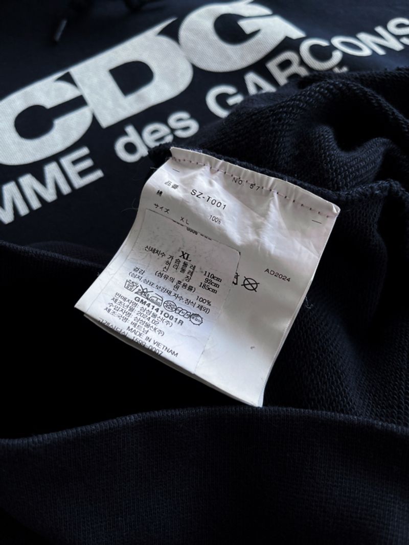 COMME DES GARCONS “CDG” LOGO SWEATSHIRT/HOODIE (Navy), foto 4