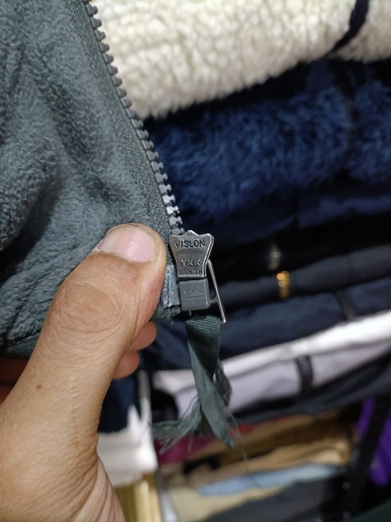 Uniqlo V Neck Outer Sherpa Fleece Jacket, foto 8
