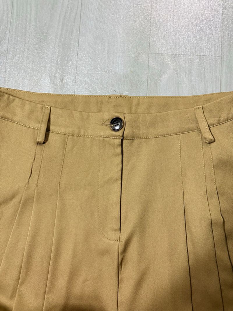 Pleated Mini Skirt Brown Import China (BIG SIZE), foto 5