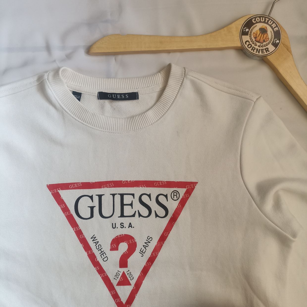 Guess Casual Sweater Pria white, foto 2
