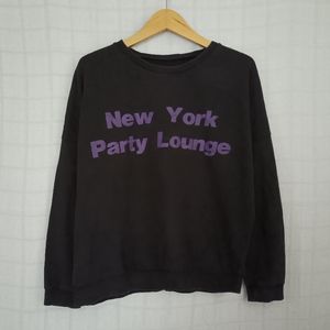 Sweatshirt New York Party Lounge Back Print Blooming girlish