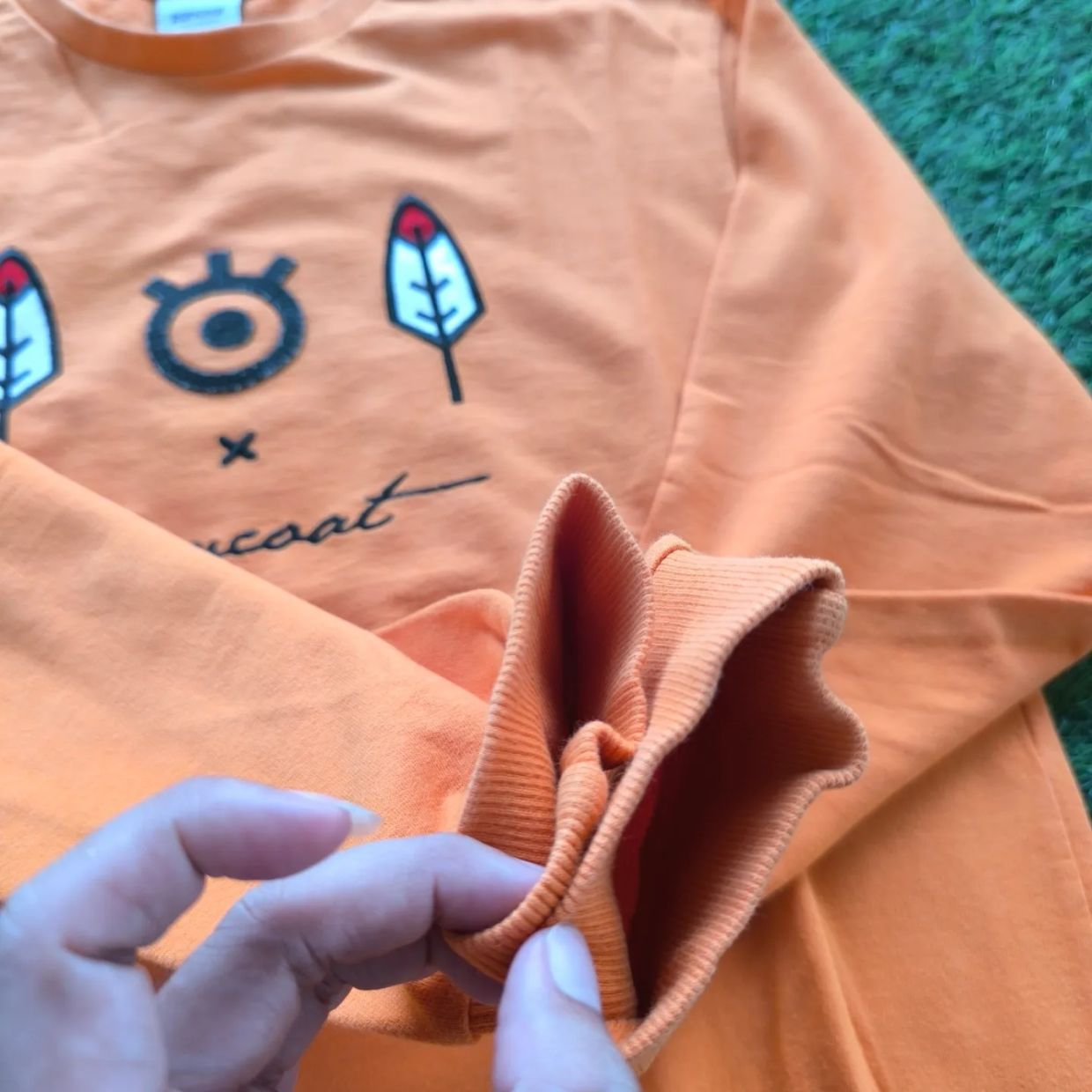 Pancoat Casual Sweatshirt Pria orange, foto 3