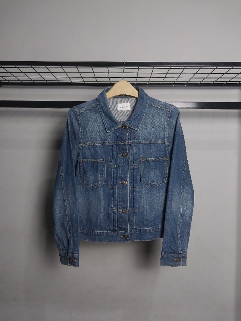 "Avail Basic" Trucker Denim Jacket Type II Blue Washed, foto 2
