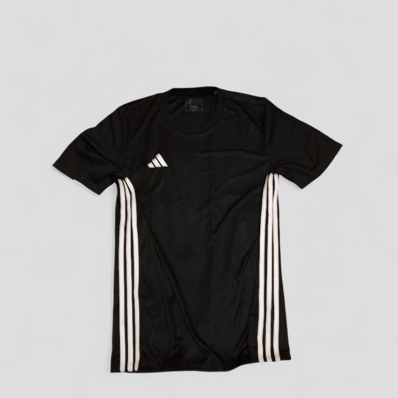 Tshirt Adidas Running - Hitam Stripe Putih, foto 2