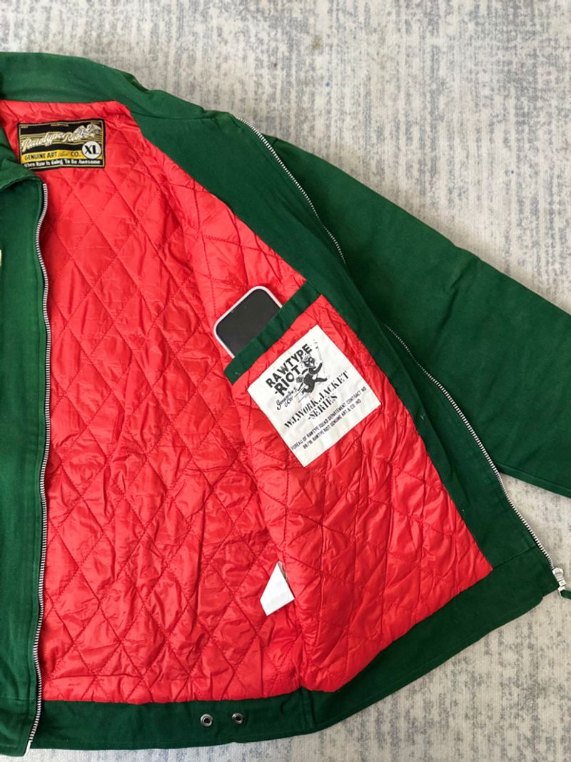 Rawtyperiot work jacket green strike, foto 5