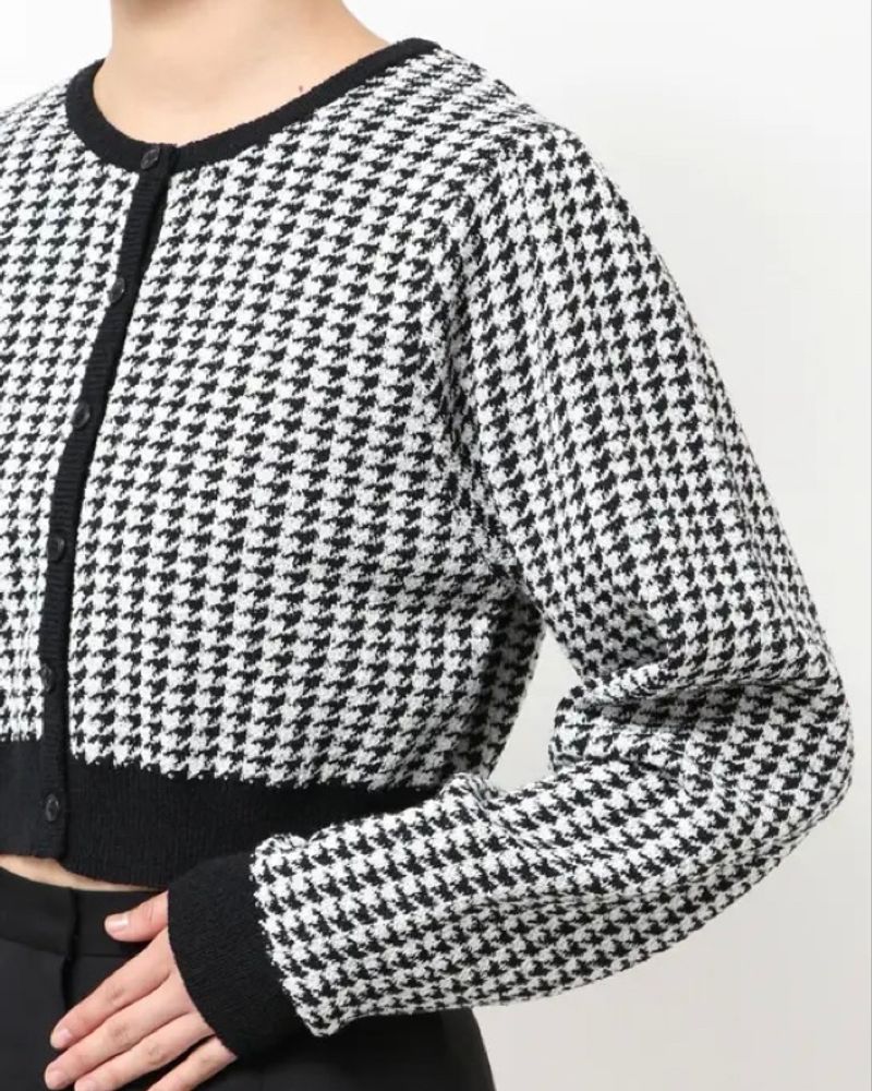 GU CHIDORI JACQUARD PATTERN CARDIGAN, foto 2