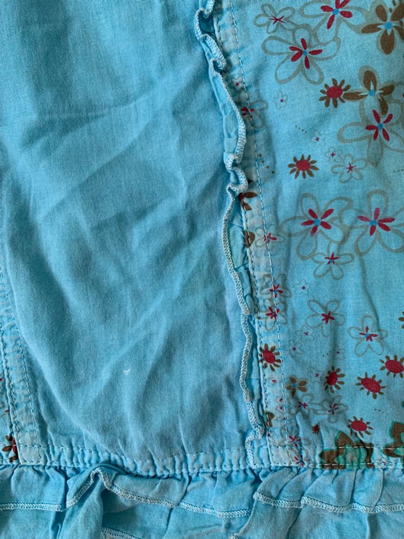 Light blue cotton sleeveless blouse, foto 3
