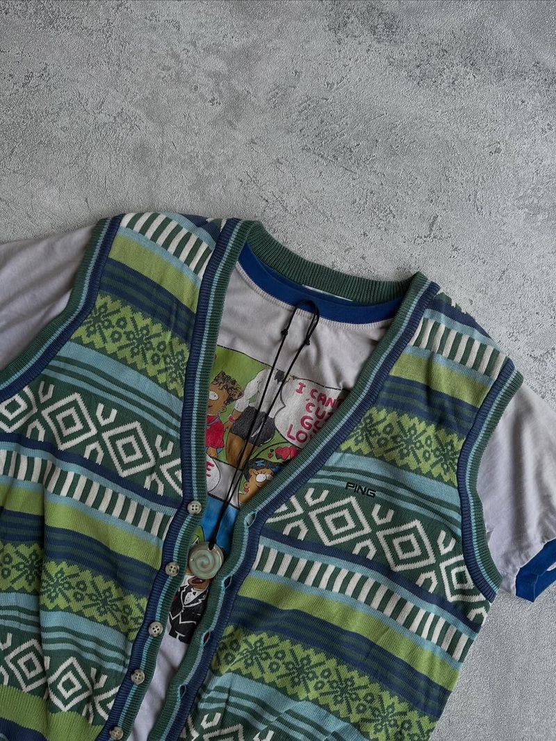 Ping vest cardigan vintage patterns, foto 3