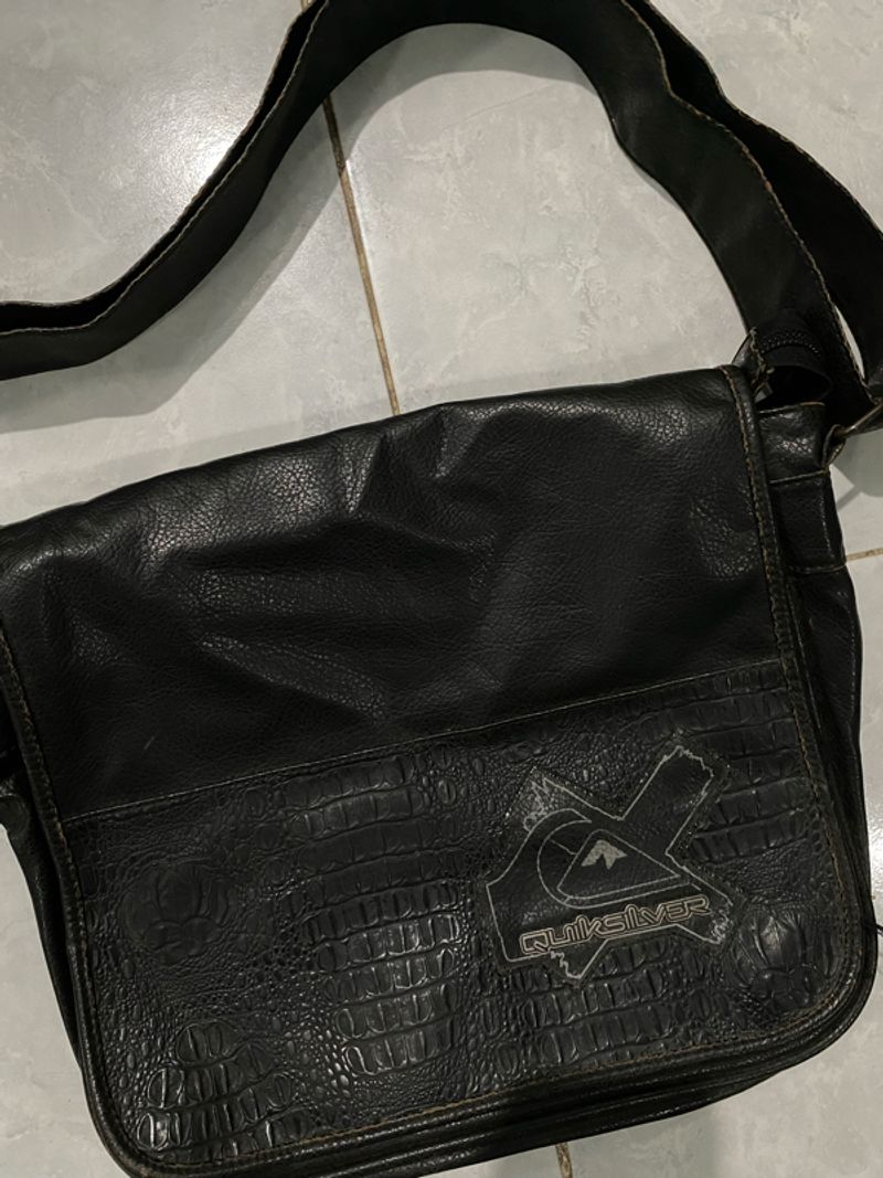 Quiksilver messenger bag leather, foto 3