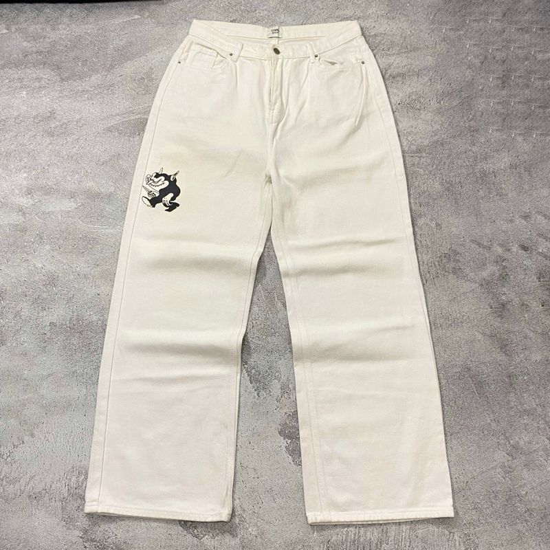 Comma shop baggy white jeans, foto 4