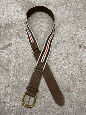 Teenie weenie bear leather canvas belt