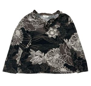 Longsleeve hapon floral graphic pattern ruffle