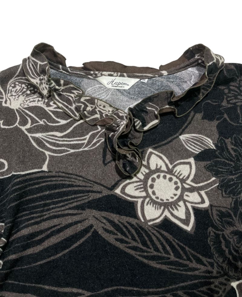 Longsleeve hapon floral graphic pattern ruffle, foto 2