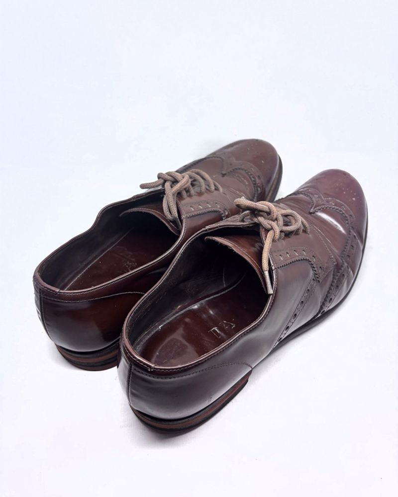 PRADA Brogue Wingtip Pantofel Pria Size 41, foto 6