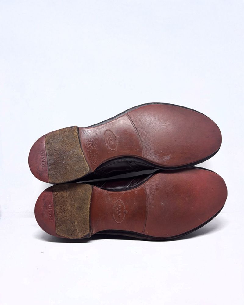 PRADA Brogue Wingtip Pantofel Pria Size 41, foto 7