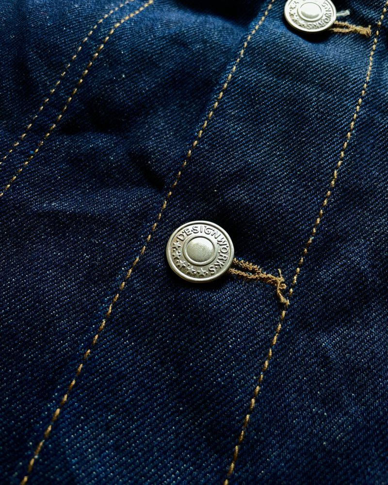 Design Work Trucker Raw Denim Dark Indigo Jeans Jacket Type, foto 8
