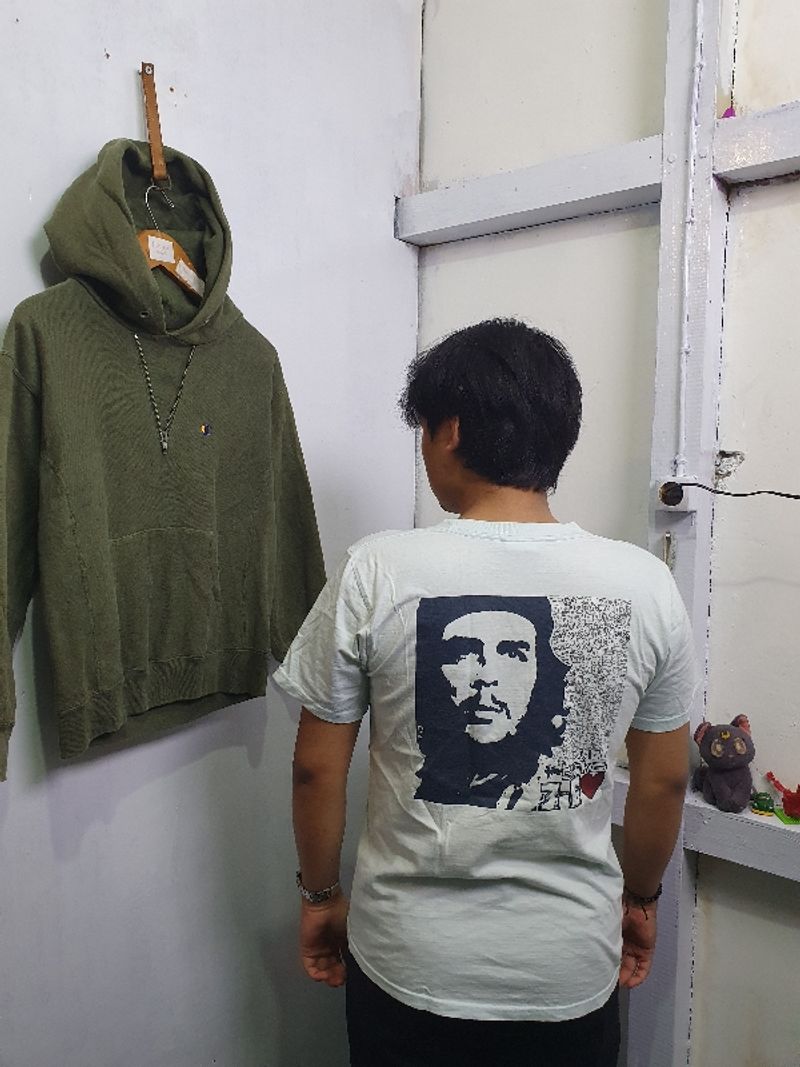 Kaos Jepang  Che Guevera Biru Mint, foto 6