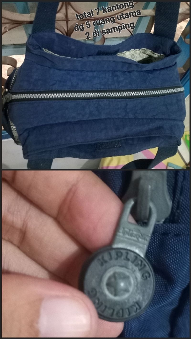 Tas selempang Kipling biru Navy ( prelove), foto 4
