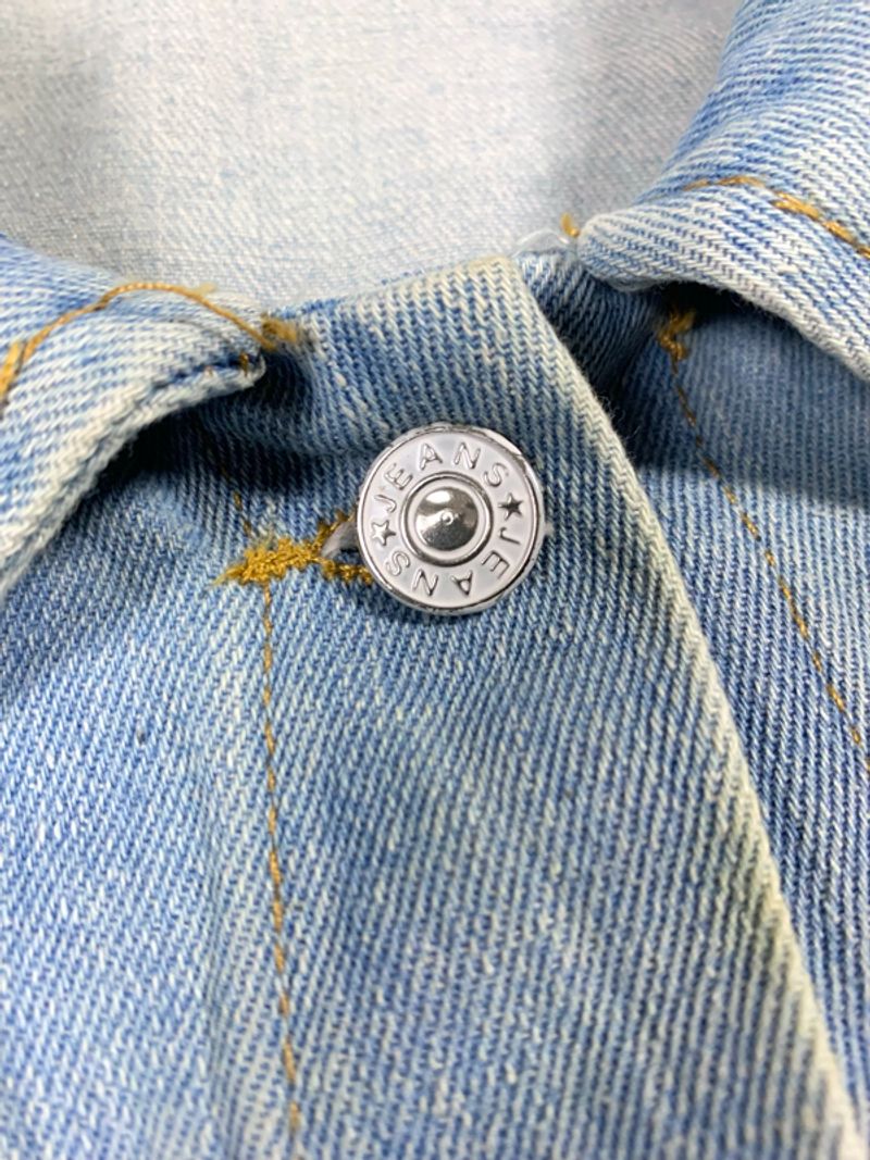 Boxy denim trucker jacket With embordiery “ DETROIT “, foto 7
