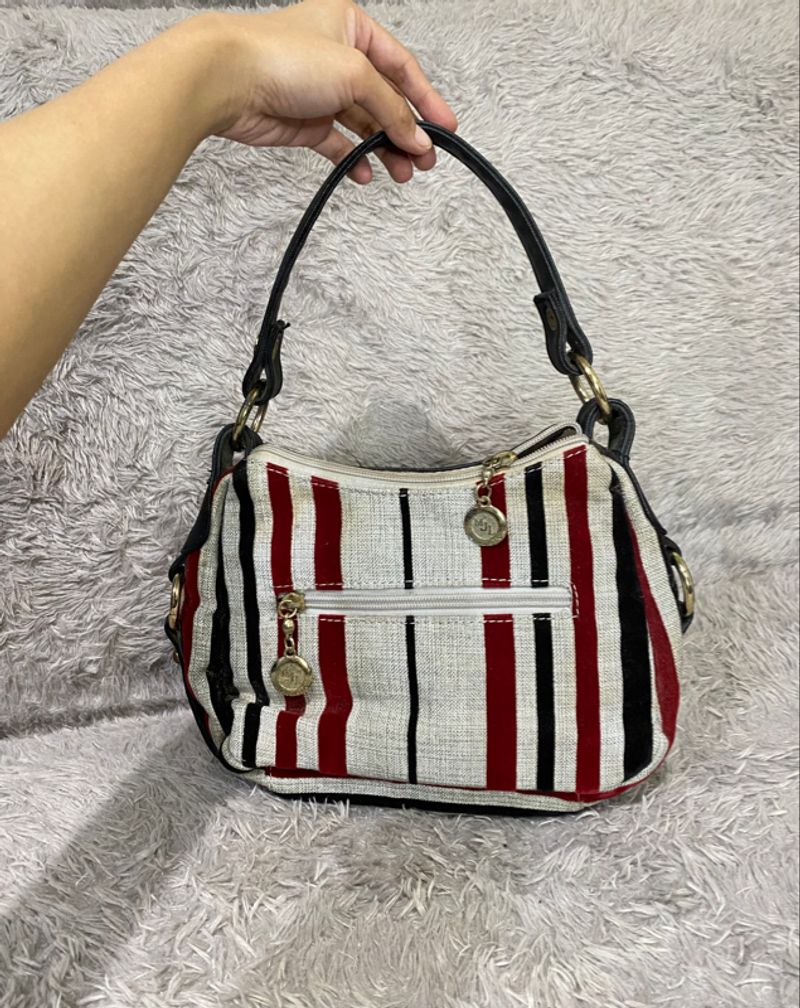 Handbag Silver Canvas, foto 3