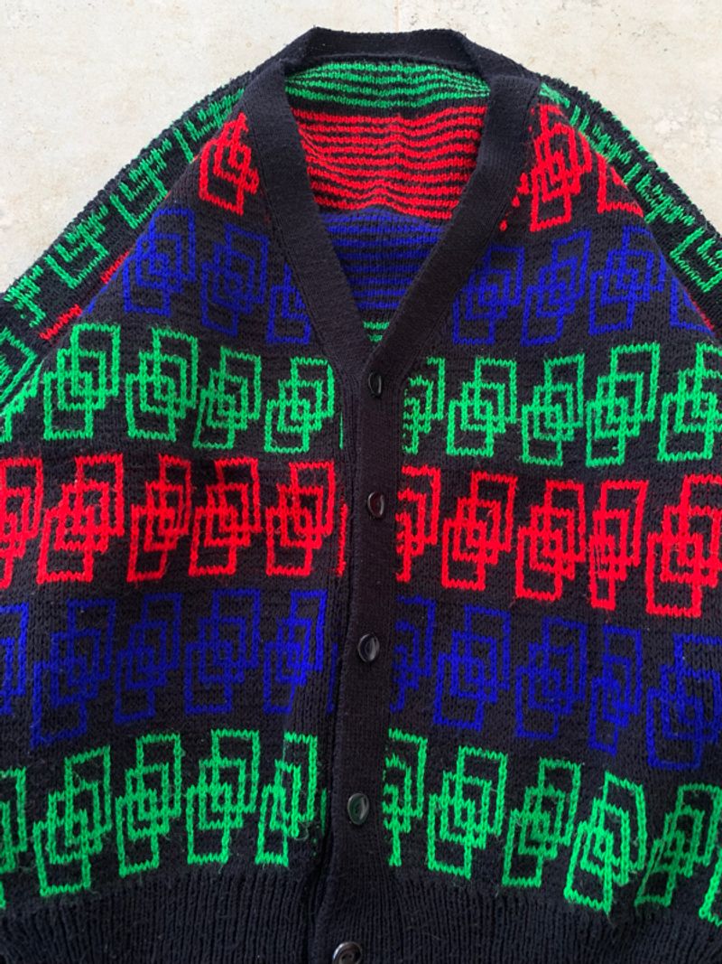 Multicolor Geometric Pattern Cardigan, foto 5