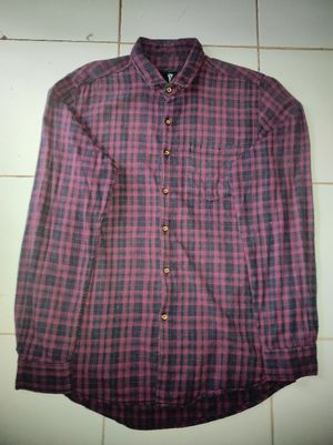 Kemeja Flannel Portage Black & Red