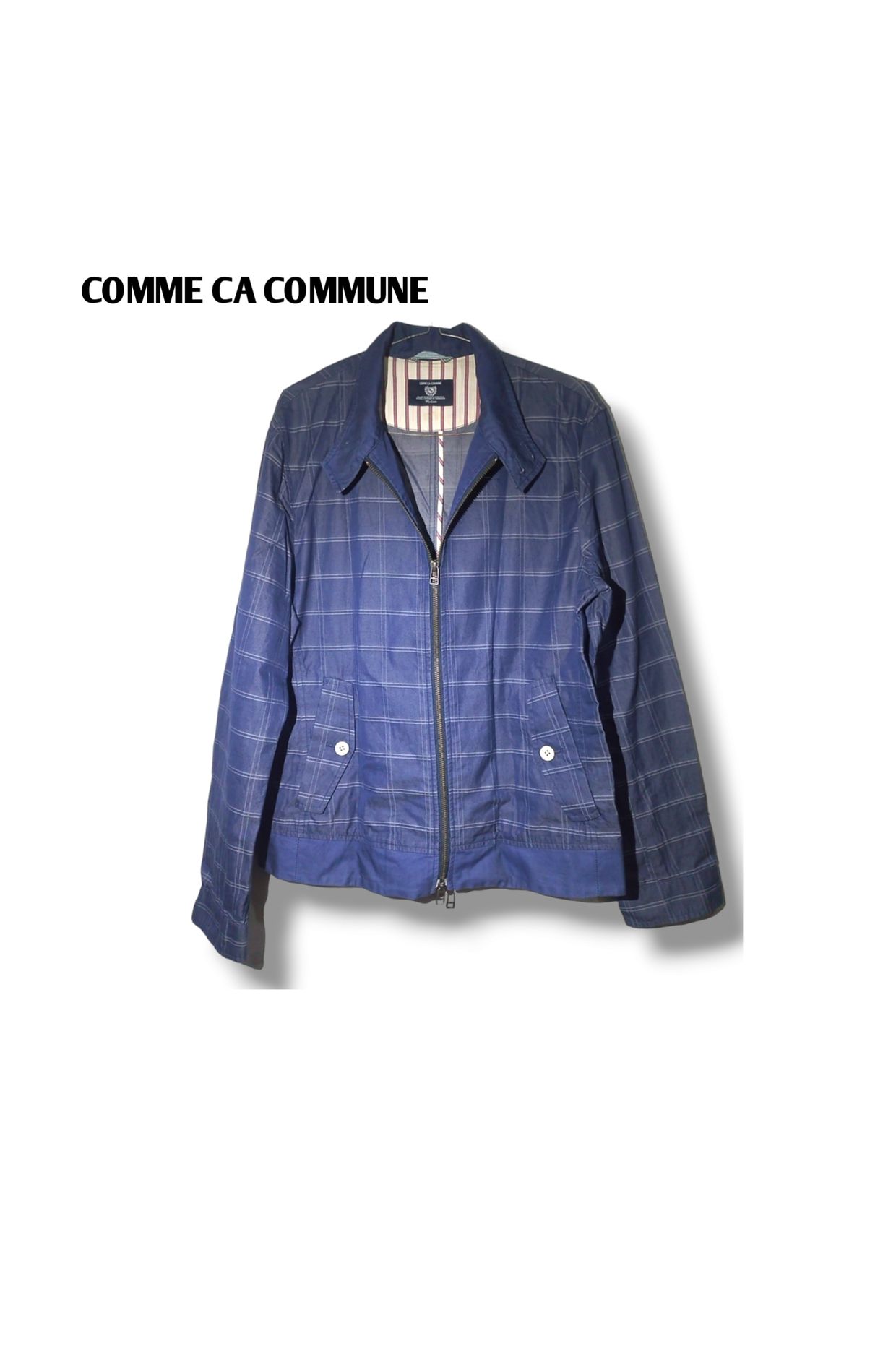 Comme Ca Collection Casual Windbreaker Pria navy