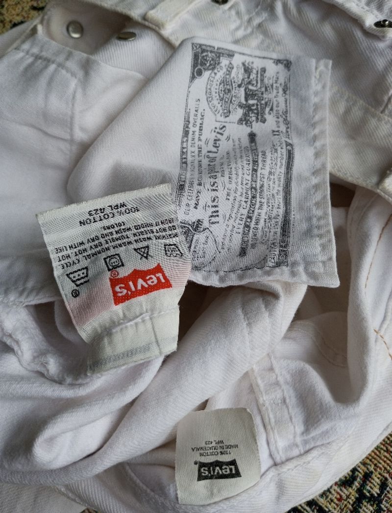 Vtg Levis white 501, foto 4