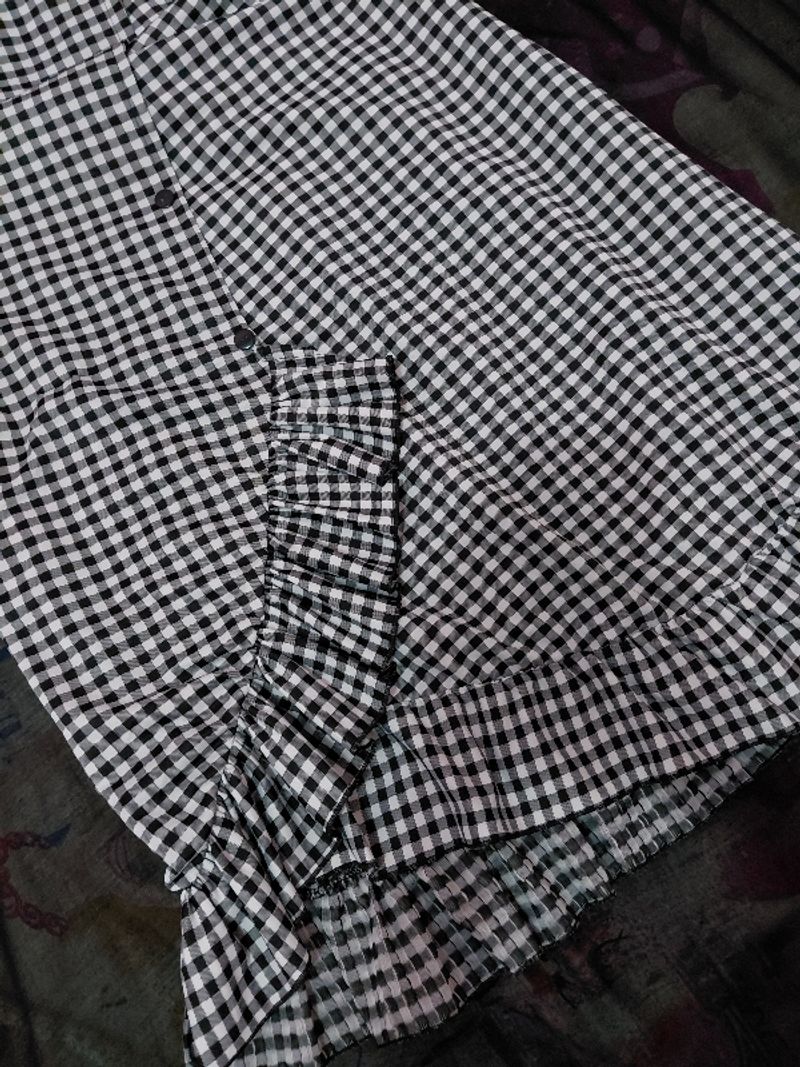 Gingham Ruffle Skirt / Rok Asimetris, foto 3