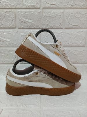 Puma Smash Platform Frill cream white gold