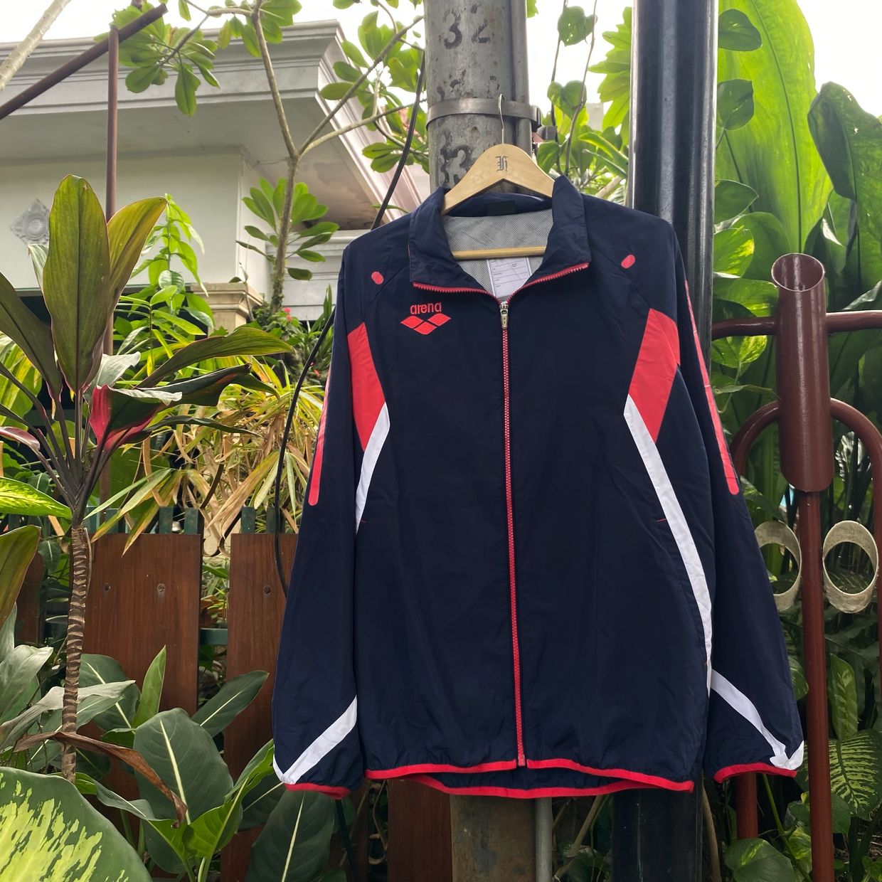 Adidas Vintage Streetwear Track jacket Pria navy red