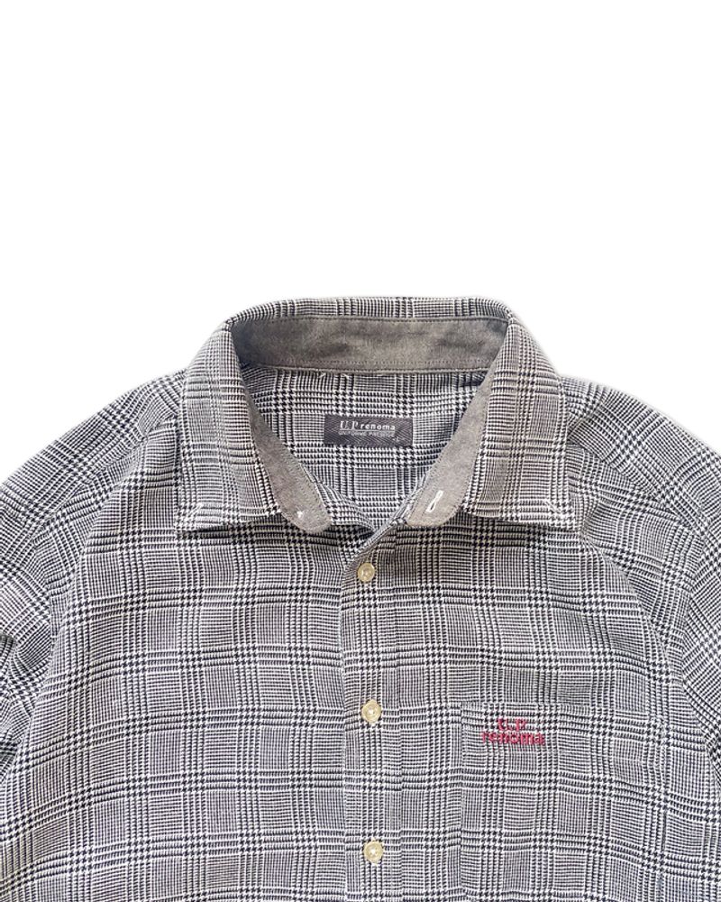 Boxy Long Sleeve Shirt - U.P renoma Square pattern, foto 5