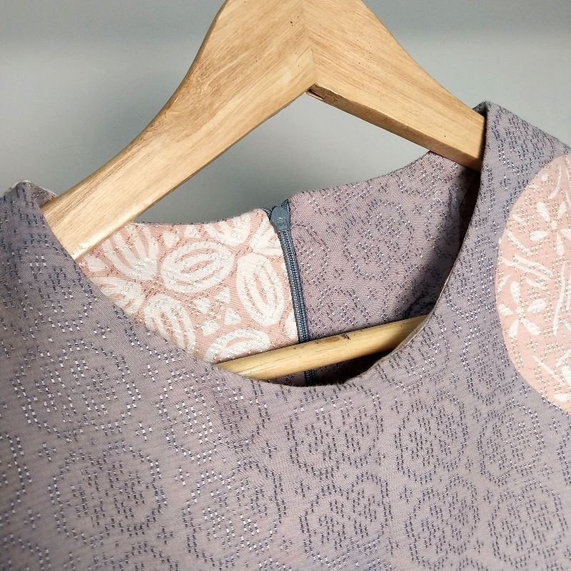 Tunik Batik Grey Beige Pastel, foto 7
