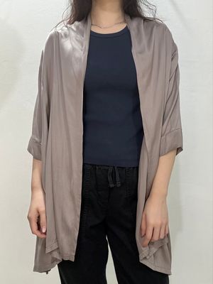Silver Ashy Gray Brown Soft Chic Light 3/4 Casual Outerwear