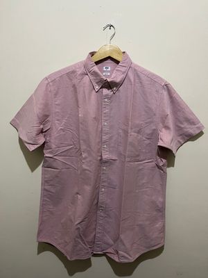 Kemeja uniqlo oxford pink size XXL fit XL (slim fit)