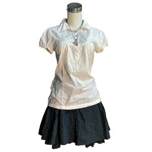 fitted polka shirt