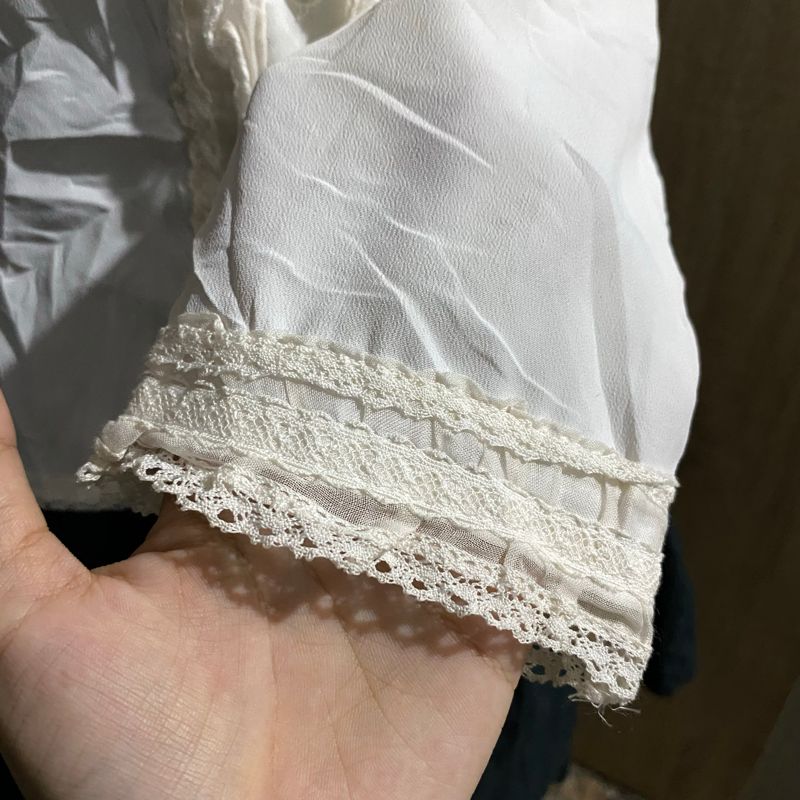 white vintage lace shirt, foto 3
