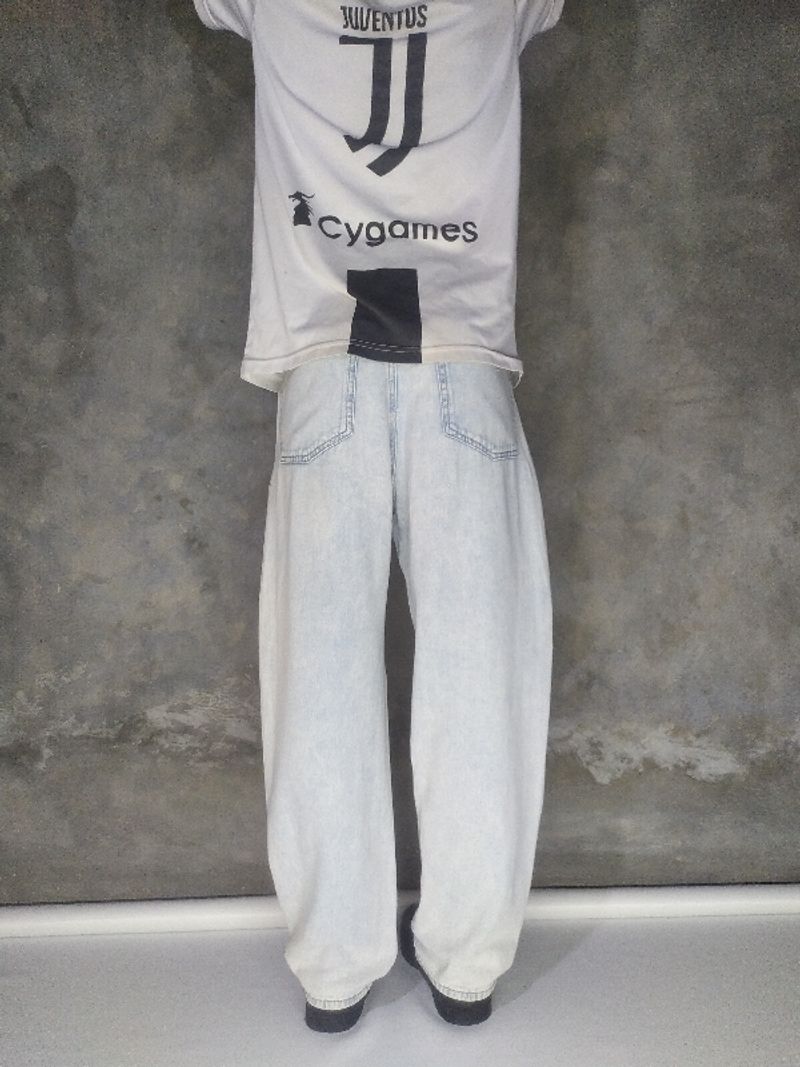 Unknown Soft Blue Washed Baggy Ballon Jeans, foto 3