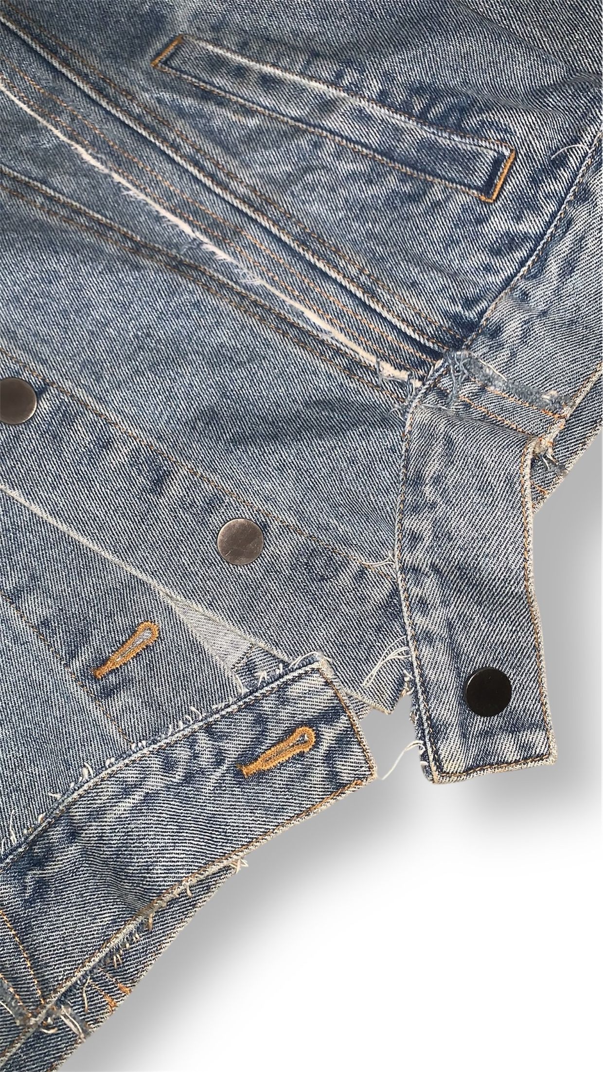 Vintage Reworked Denim jacket Pria blue, foto 5